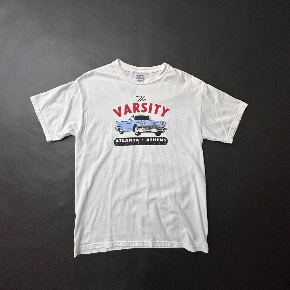 Vtg The Varsity T Shirt Mens Medium White Y2k Atlanta Athens Wha'tll Ya Have!